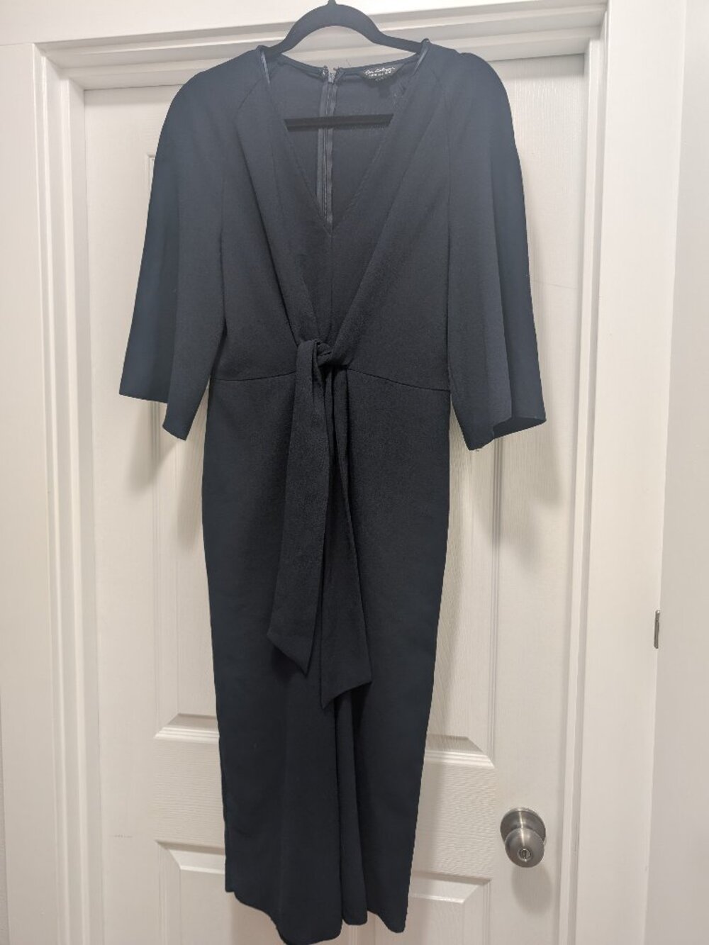 Women's cropped jumpsuit - navy, size 6